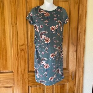 Pink Blush maternity velvet dress